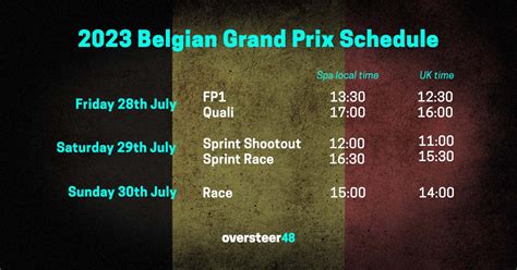 f1 belgium 2023 schedule